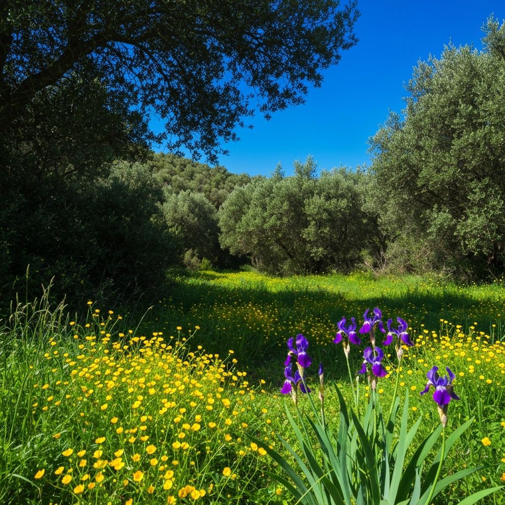Foresta verde lussureggiante nel sud Italia